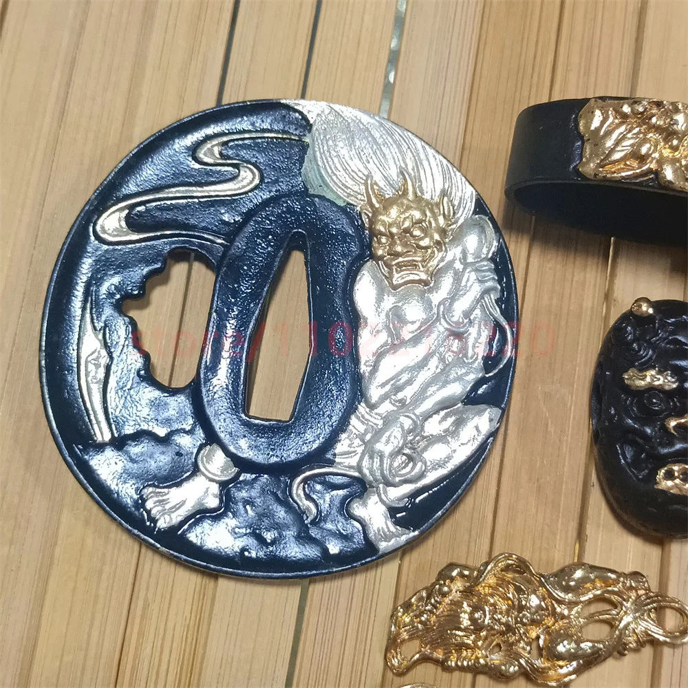 Beautiful Brass Tsuba Handguard Guard Fuchi Kashira Menuki For Japanese Real Japan Samurai Katana Sword Fitting New Nice