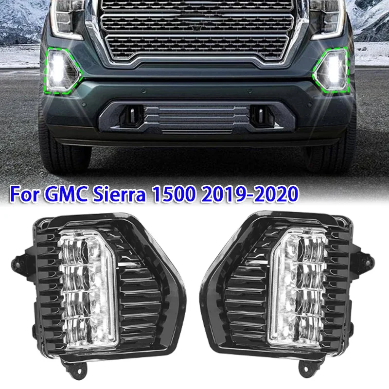 

2pcs/set Led Car Fog Lamp Daytime Running Light for GMC Sierra 1500 2019-2020