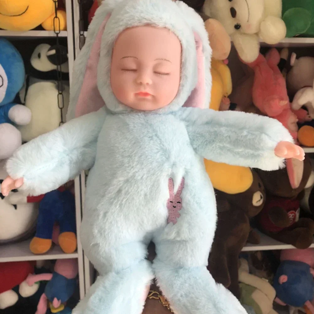 ตุ๊กตาทารกแรกเกิดเหมือนจริงตุ๊กตาทารกแรกเกิดเหมือนจริงตุ๊กตาเด็กผู้หญิงนอนหลับ boneka mainan ตุ๊กตาสัตว์กระต่ายกระต่ายอีสเตอร์