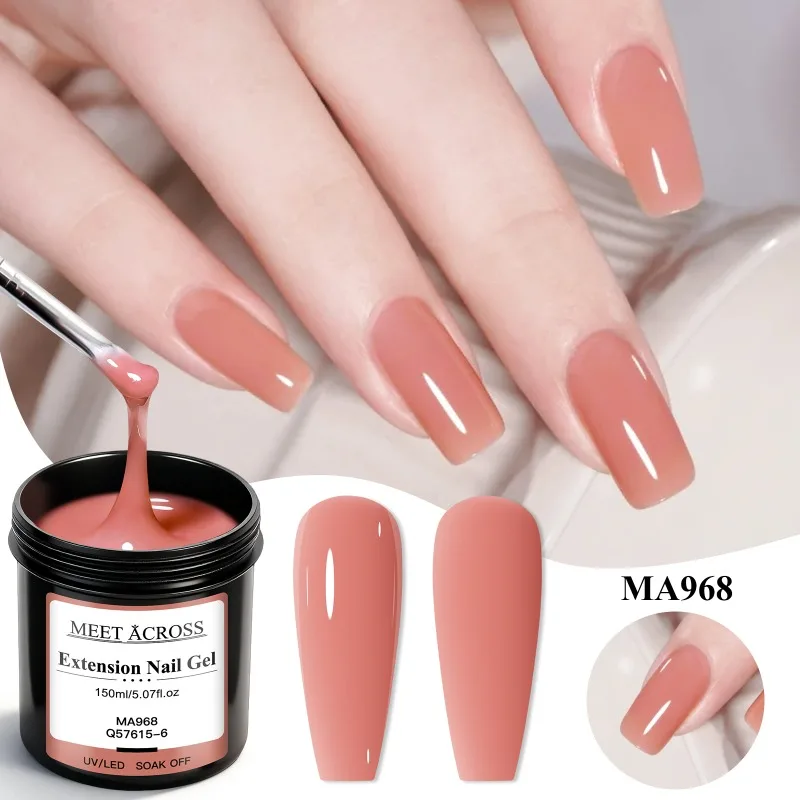 4pcs/set 150ml Large Capacity Extension Nail Gel Semi-Permanent UV/LED Gel Varnish Suitable for DIY Design Nail Art Prolong Tool