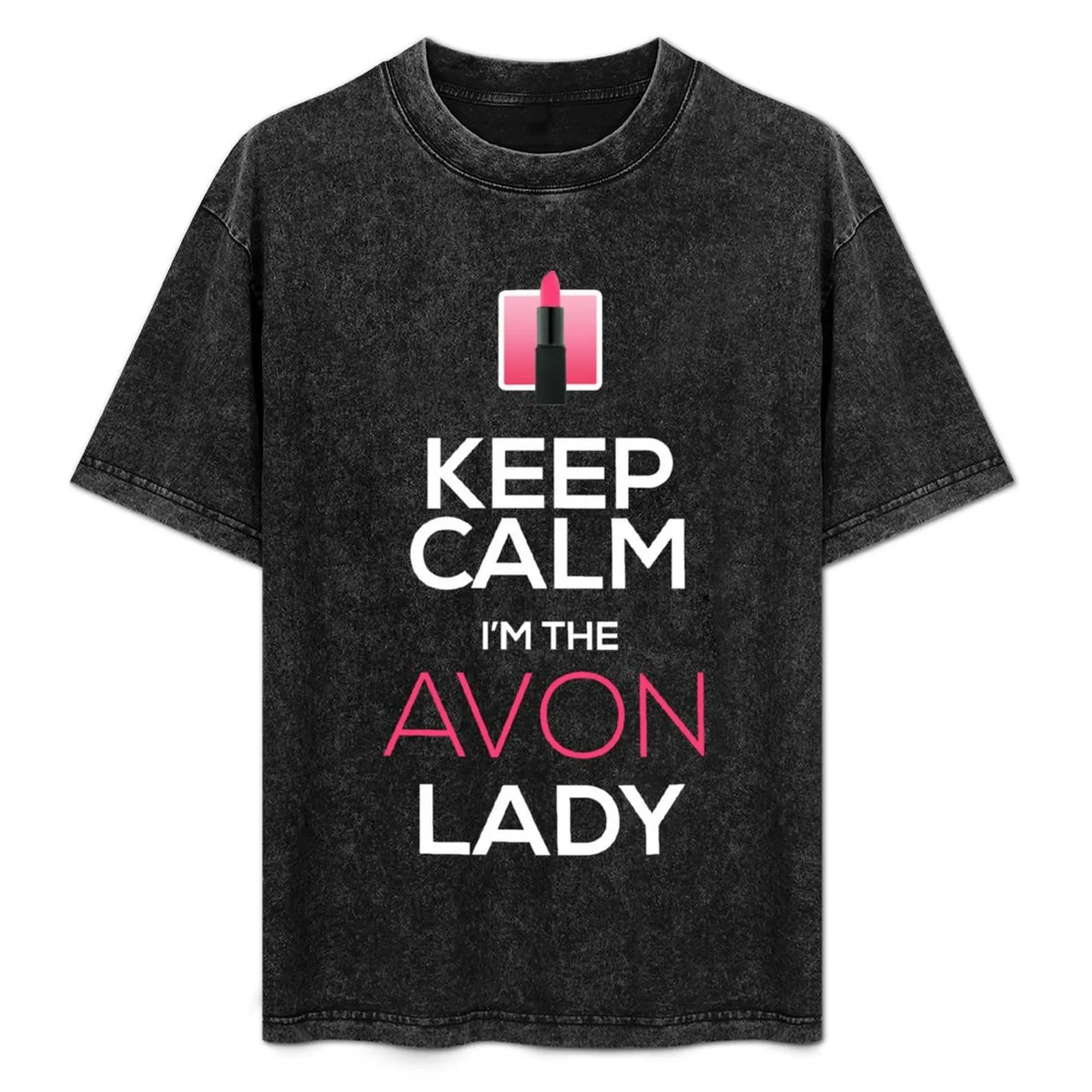 Mantenha a calma, eu sou a Dama AVON! Camiseta com Estampa Gráfica Retrô
