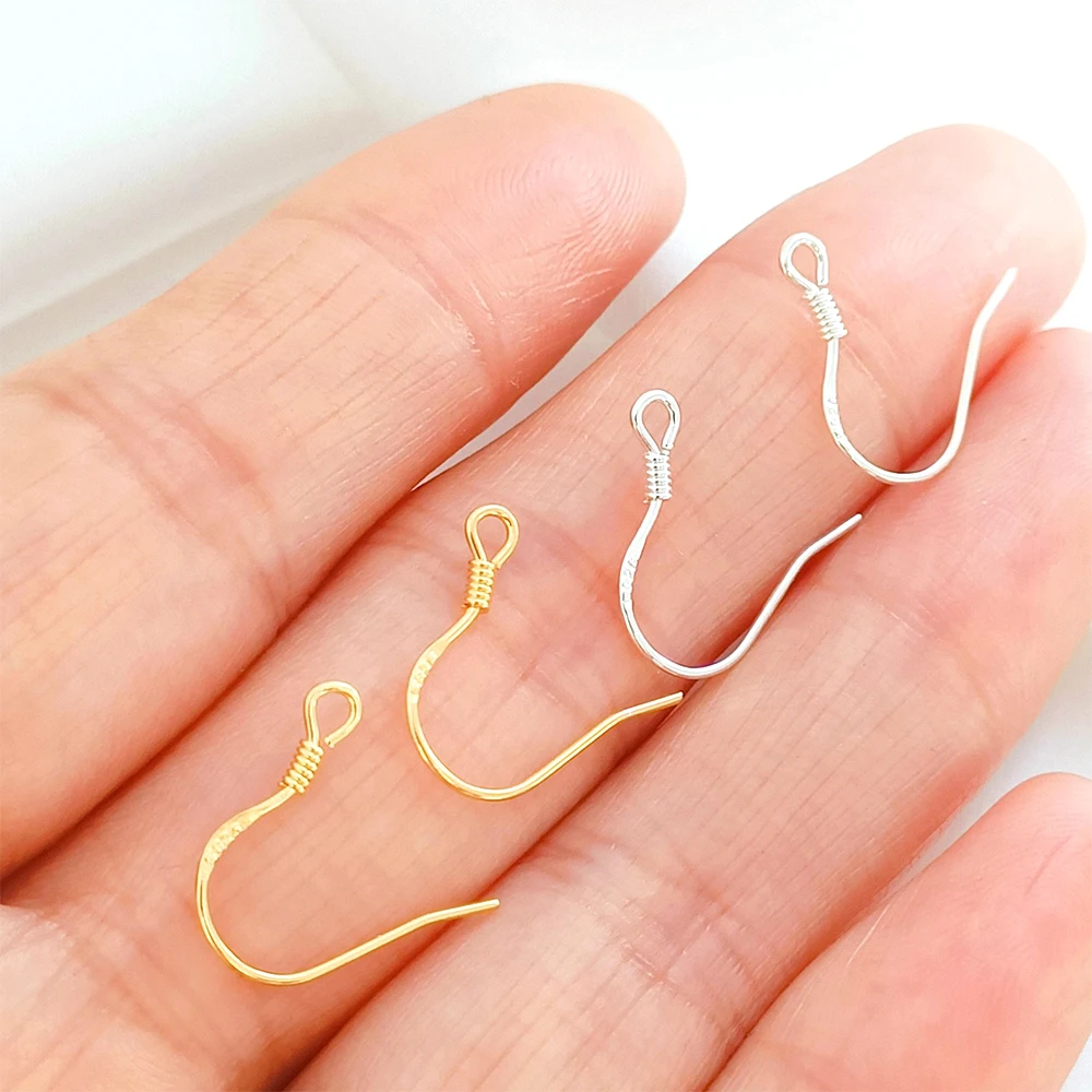 Silver wallet 18K gold With lifting rings and ear hooks DIY fashion jewelry making semi-finished product Accessory materials