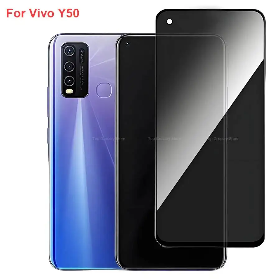 

Vivo Y50 V1965A Anti Spy Privacy Tempered Glass Protector Compatible For Vivoy50 Full Cover Screen Phone Film