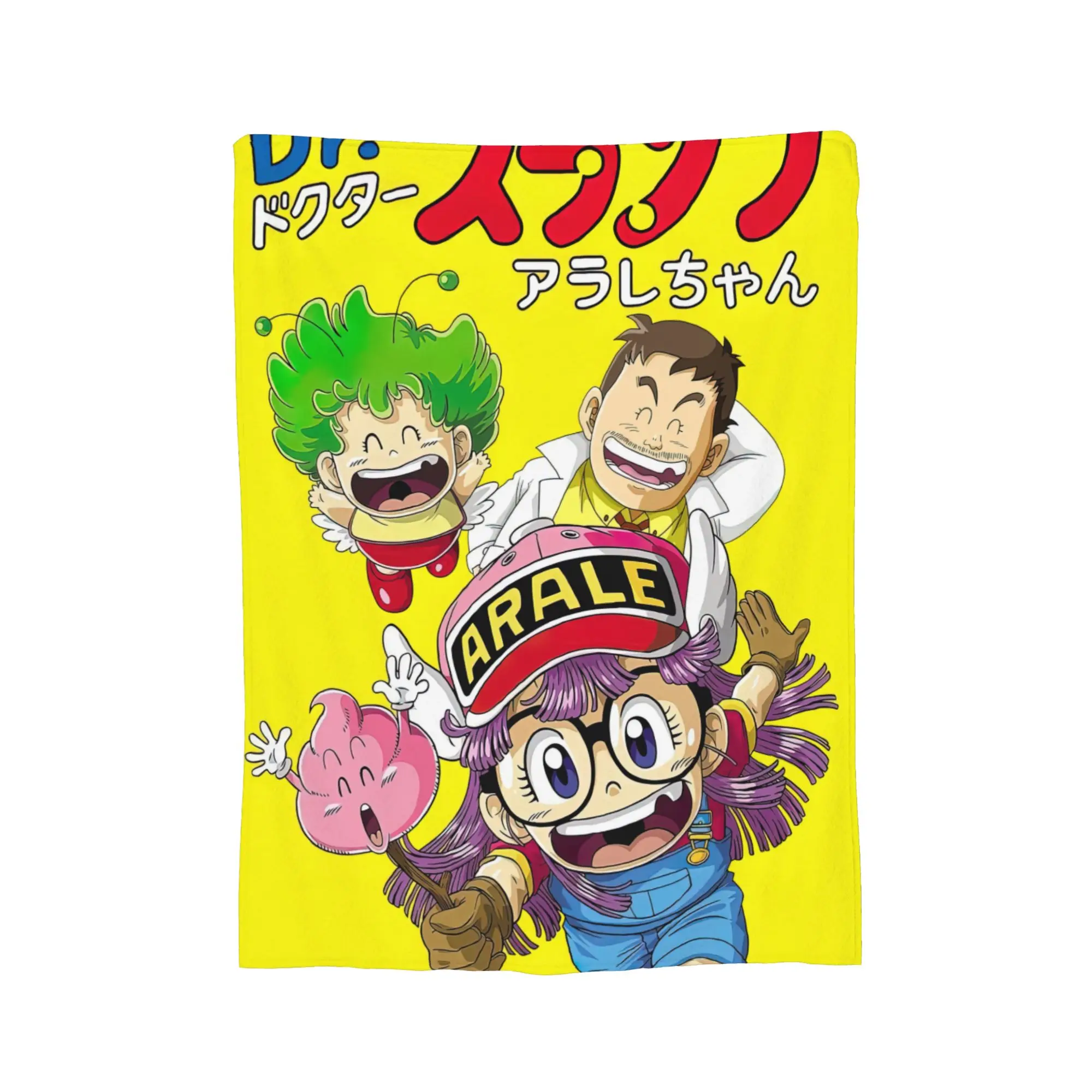 Dr Slump Arale Anime Blankets Coral Fleece Plush Print  Portable Warm Throw Blanket for Home Office Bedding Throws