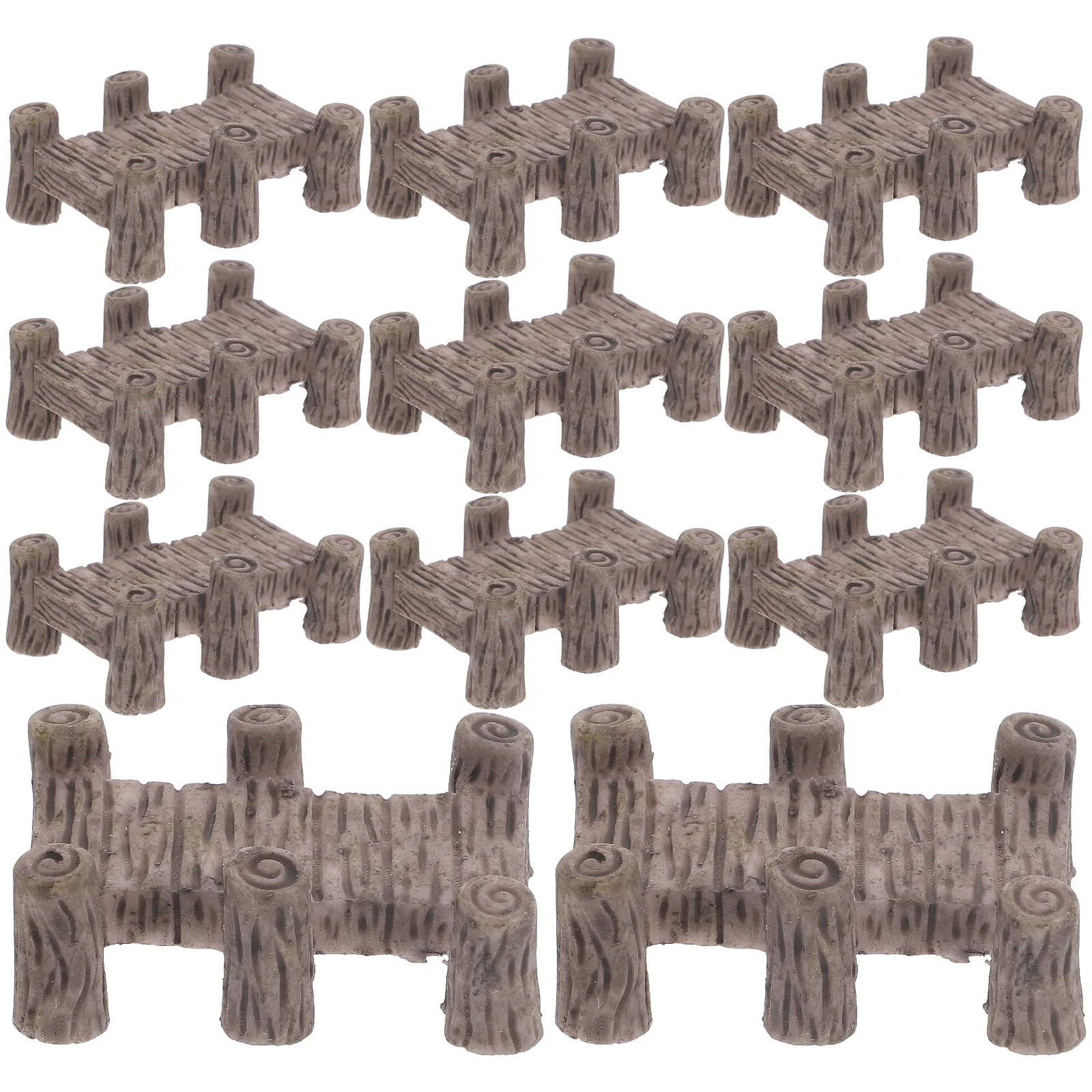 

12 Pcs Resin Crafts 4cm x 2 7cm Model Vintage Bonsai Garden Decor Yard Accessories Landscape Adornments