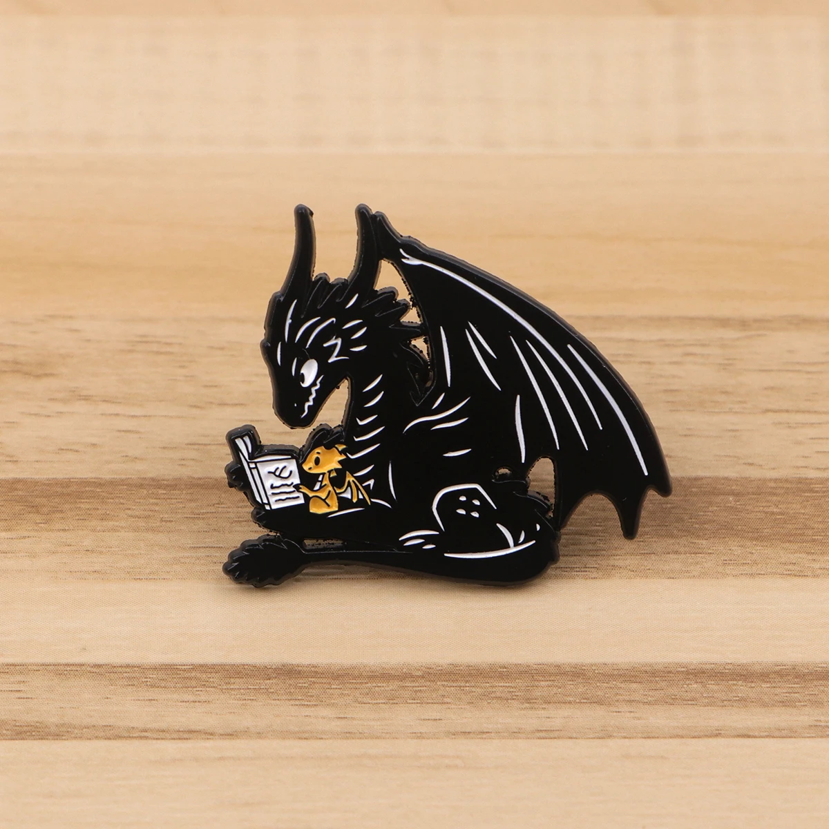 Black Dragon Cute Enamel Pins Custom Brooches Lapel Badges Briefcase backpacks Accessories Decoration Jewelry Gift  for Friend