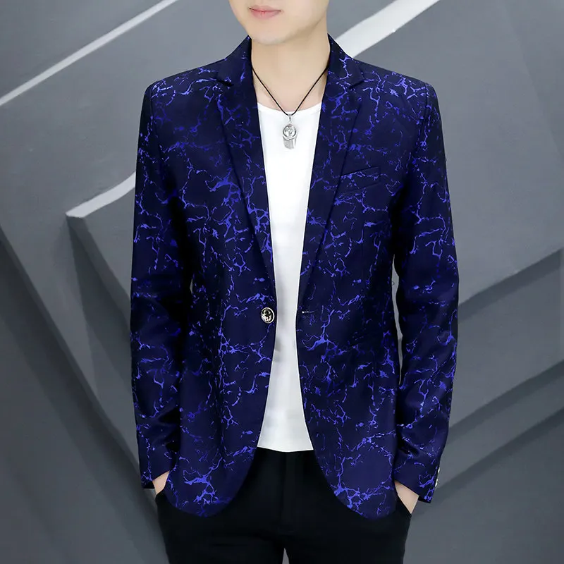 

Мужской повседневный приталенный костюм: модный молодежный пиджак на одной пуговице и рубашка с длинным рукавом из полиэстера, вискозы и спандекса для весны и осени