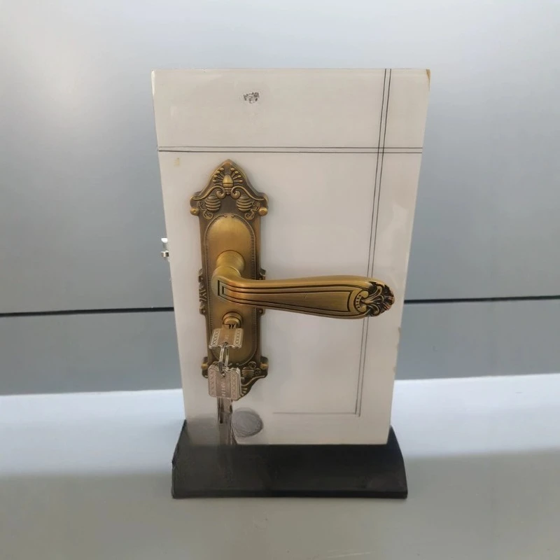 Household Universal Door Lock, European Door Wooden 、Retro Indoor  Bedroom Room Door Lock Handle 、