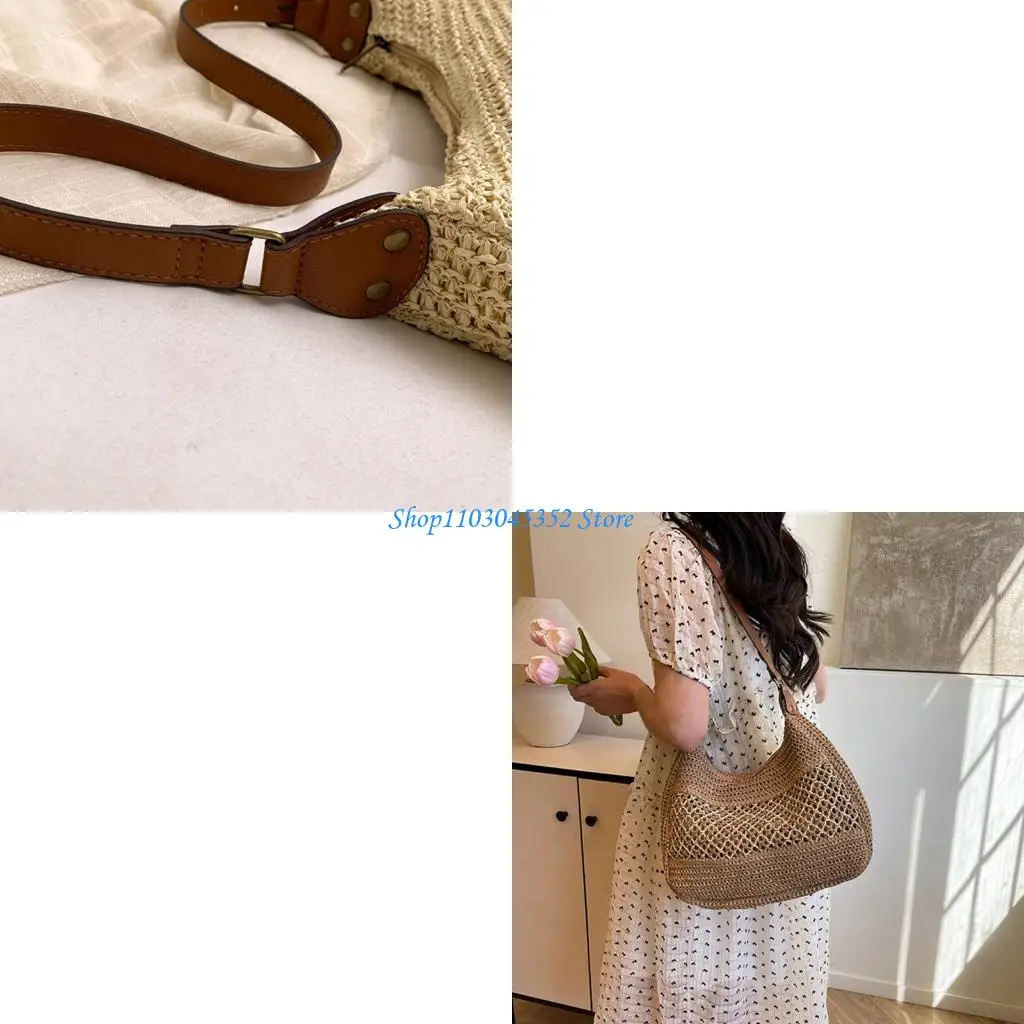 

Friendly Woven Bag For Summer Vacations Lightweight Shoulder Purse Beach Bag