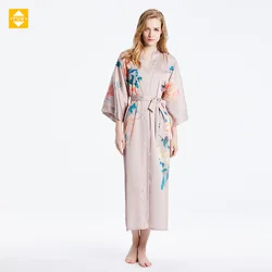 Camisón de seda de morera, kimono largo de tela, 100%, venta directa de fábrica, novedad de verano