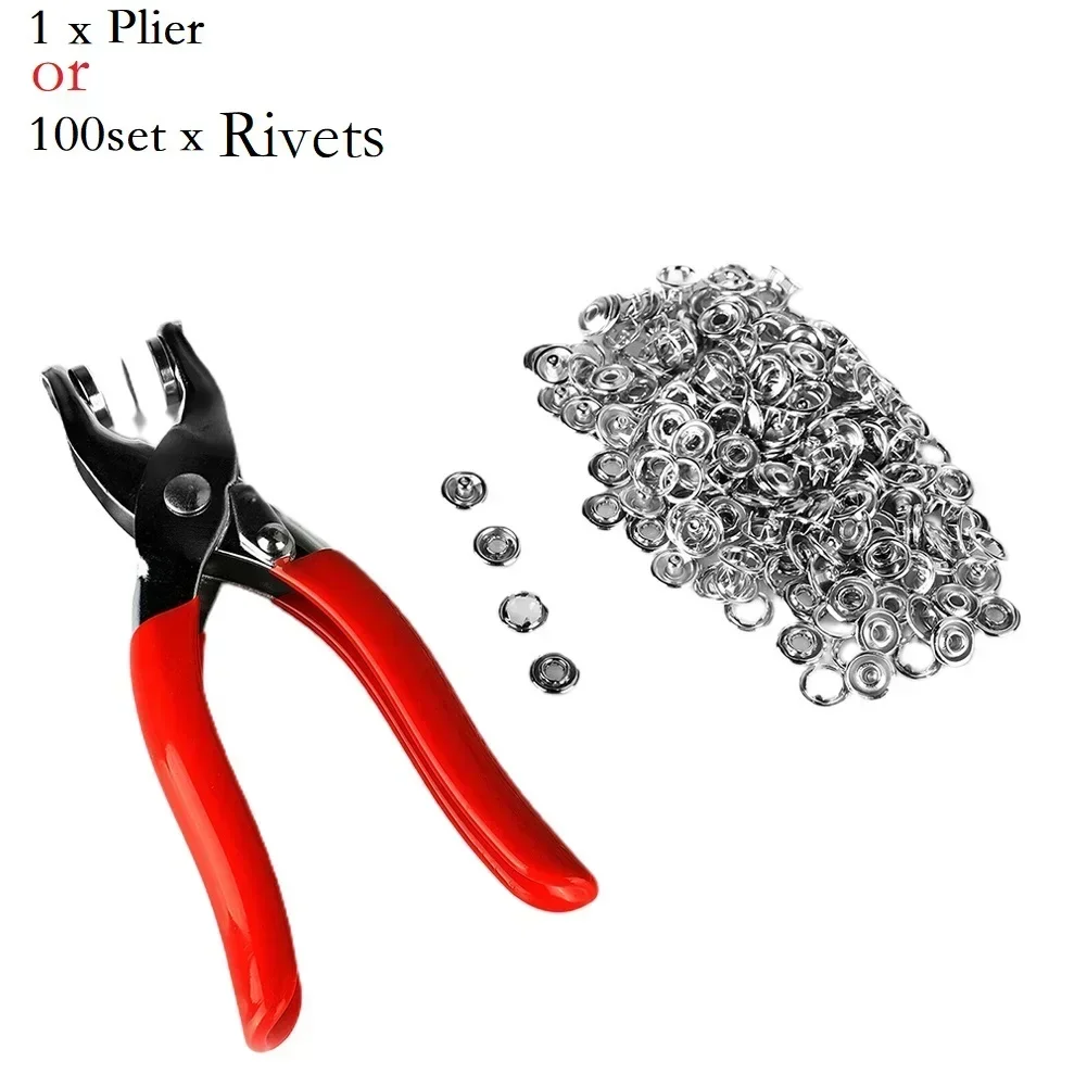 

1Pcs 9.5mm Five-claw Pliers Or 100Pcs Fasteners Studs Pliers Clamp Clothes Claw Clasp Hands Pressure Nailing Machine Press Snap