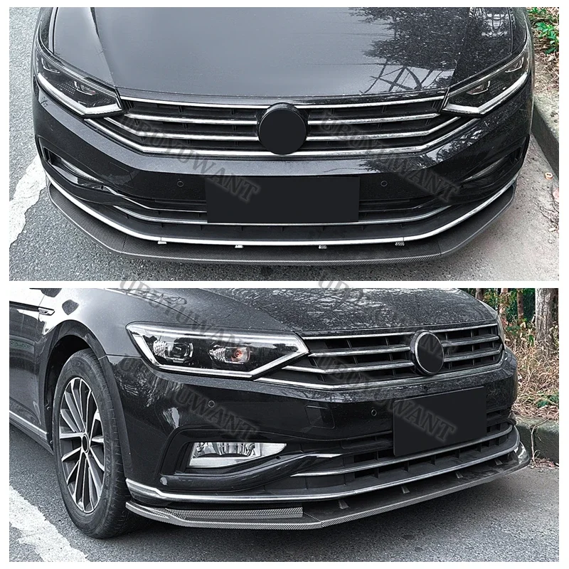 For Volkswagen Passat B8.5 Regular Edition 2020-23 Car Front Spoiler Stable Car Front Bumper Lip Anti Scratch Decorative Kit