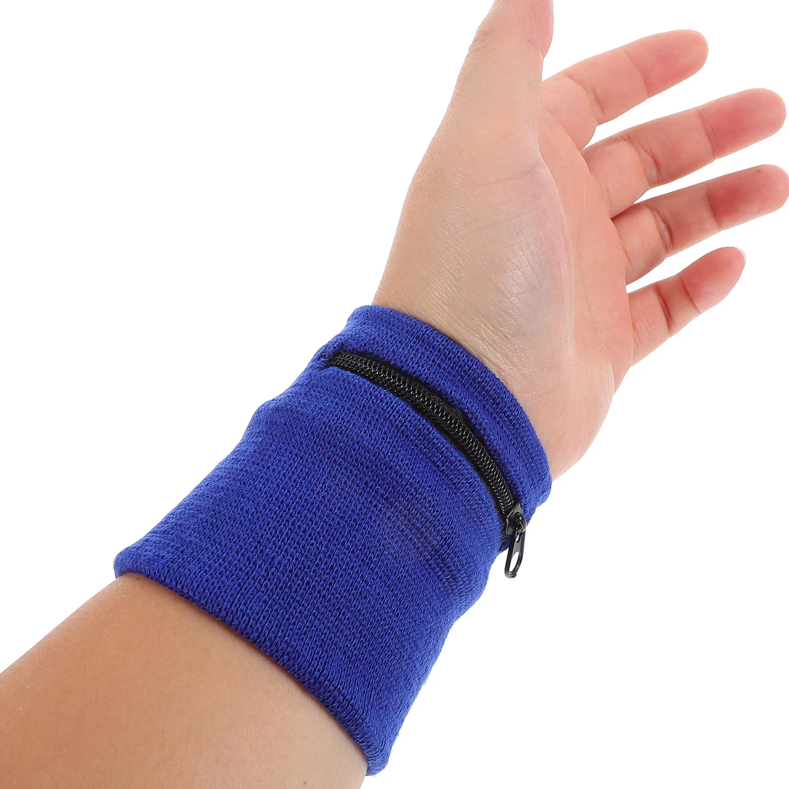 

4Pcs Cotton Wrist Sweatbands for Women Men Breathable Sports Wristband with Storage Pouch Ideal for Running Fitness Activities