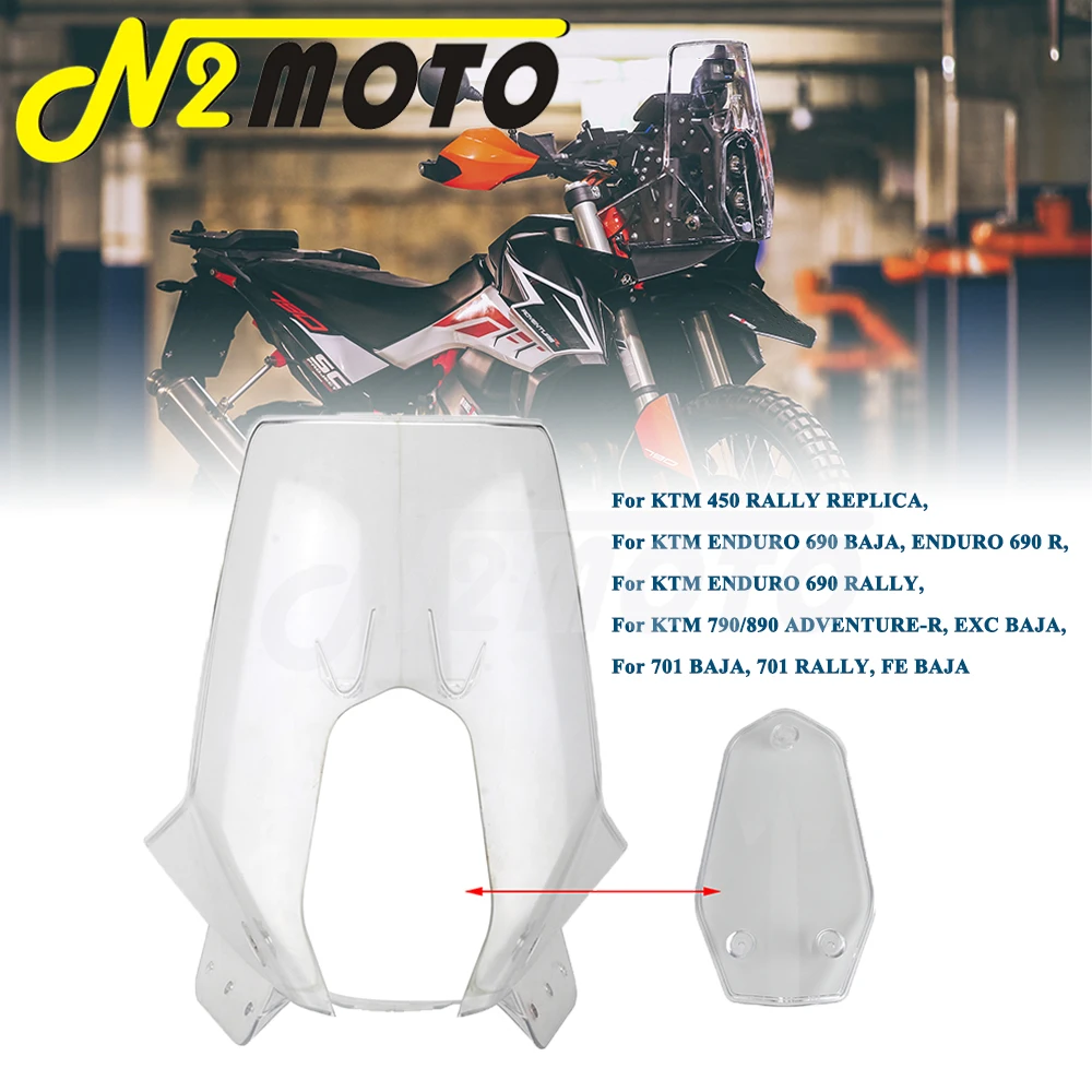 Motocross Wind Rally Fairing Winshield For KTM 450 RALLY REPLICA ENDURO 690 701 BAJA RALLY EXC FE 790 890 Dirt Bike Windscreen