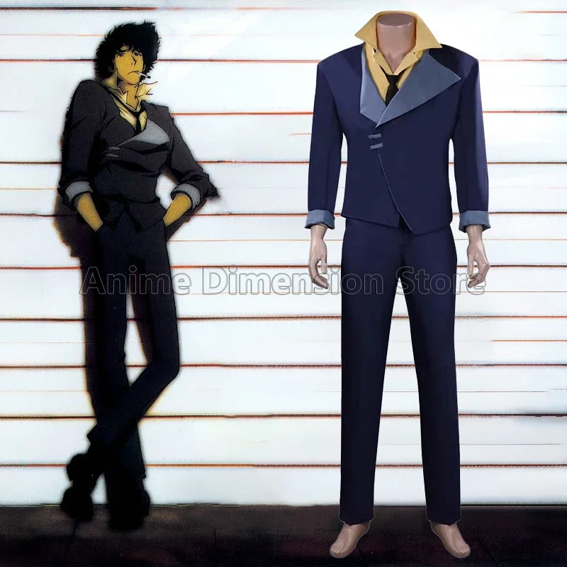 Spike Mirror Cosplay Costumes Blue Uniform Anime Cowboy Bebop Role Play Suit For Men And Women