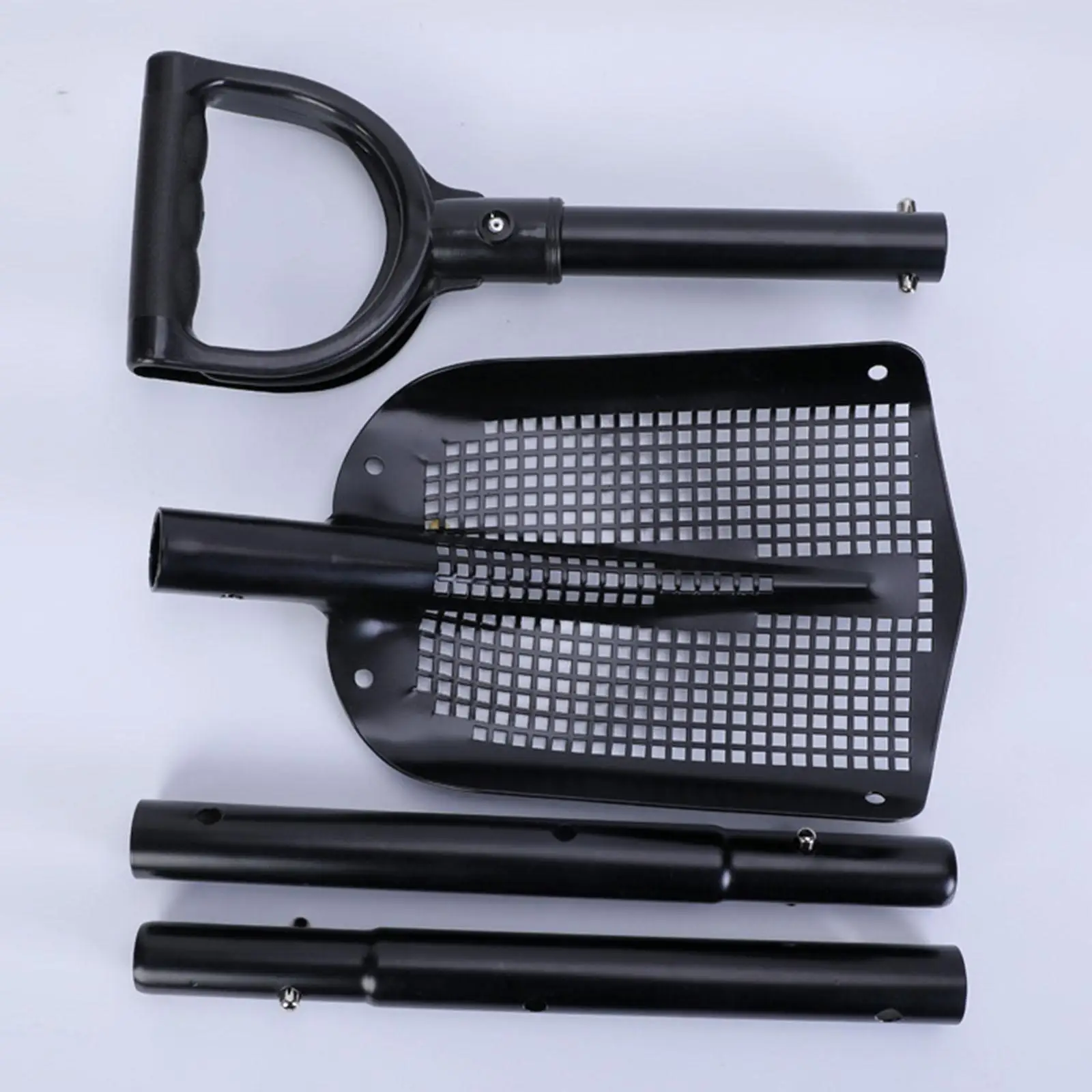 Aluminum Sand Scoop Sifting Shovel Mesh Filter Long Handle for Garden Soil Screening Beach Detecting and Stable Care