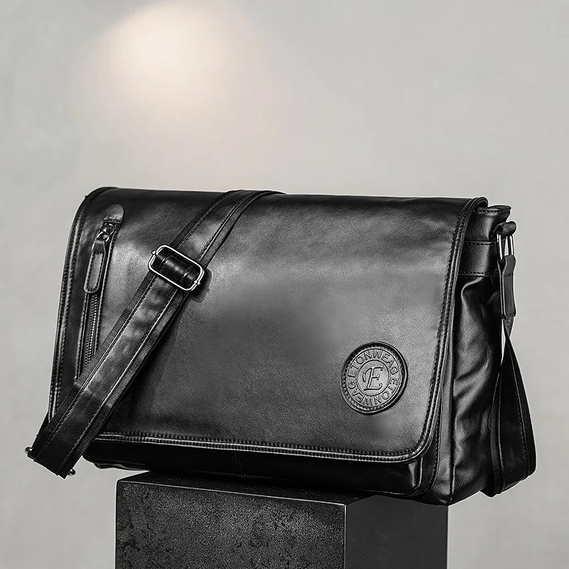 

Fashion Design Crossbody Bags Men Large Capacity Messenger Bag Men Shoulder Messenger Bags Luxury PU Leather Laptop Book Bag