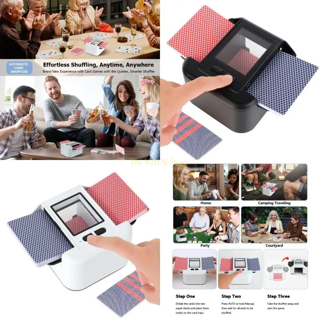 m5tc-2000mha-電気カードシャッフルマシン充電式静かなスマートカードシャッフルホームオフィスや旅行用