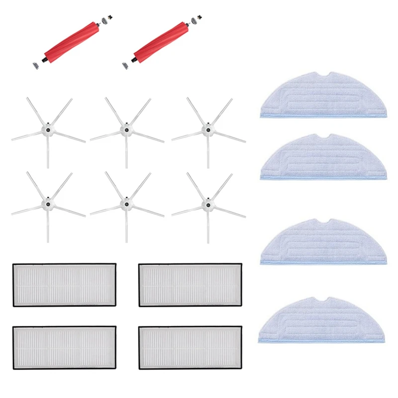 

Съемная основная щетка для Xiaomi Stone S7 T7S T7plus, Швабра, края, фильтр, детали для робота-подметания, 1 комплект