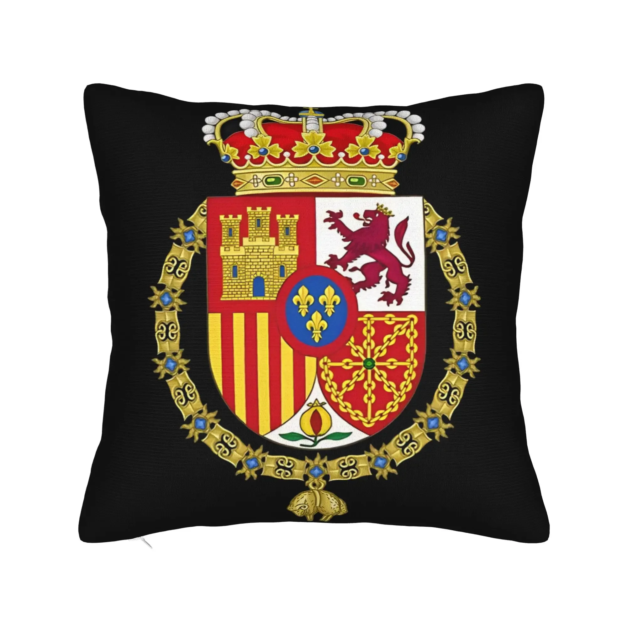 Royal Crest Family Coat of Arms Throw Pillow Case for Sofa Couch Decorative Cushion Home Decor