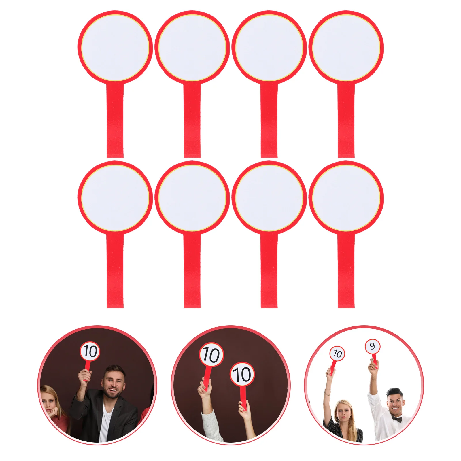 

Набор из 8 двусторонних досок для записи, сухостираемых, малых размеров, для оценки соревнований, использования в классе