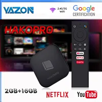 2024 HakoPro 4K Set Top Box 2GB RAM 16GB ROM Bluetooth Voice Google Cetified Home Streaming Media Player Android Tv Box