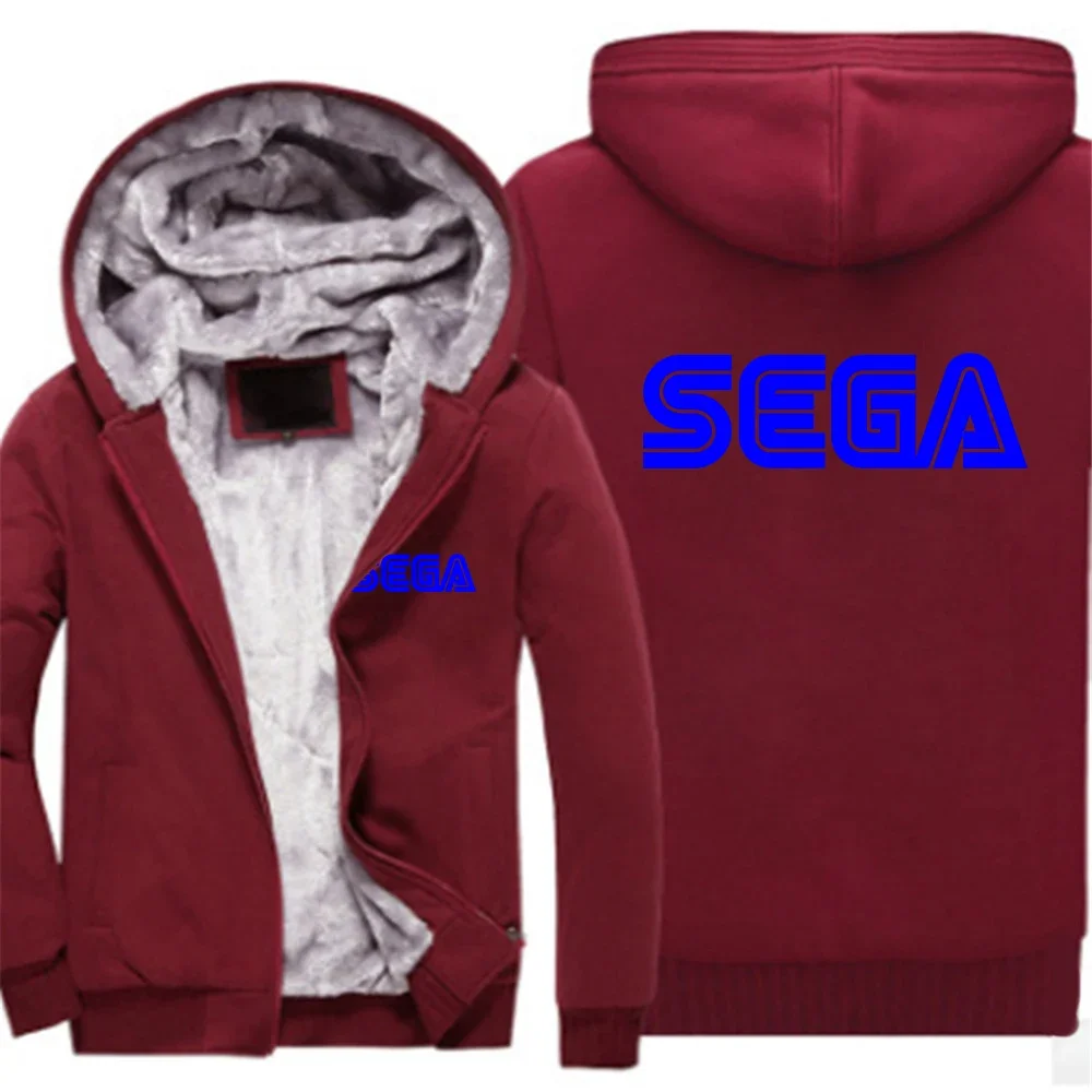 2024 New Sega Spring and Autumn Thicken Warm Hoodies Men's SWaterproof Print Jacket Windproof Outdoor Comfortable Versatile Coat