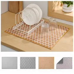 Dinnerware Rug Insulation Microfiber Dish Drying Mat Absorbent Thickened Draining Mat Breathable Drain Pad Table Decor