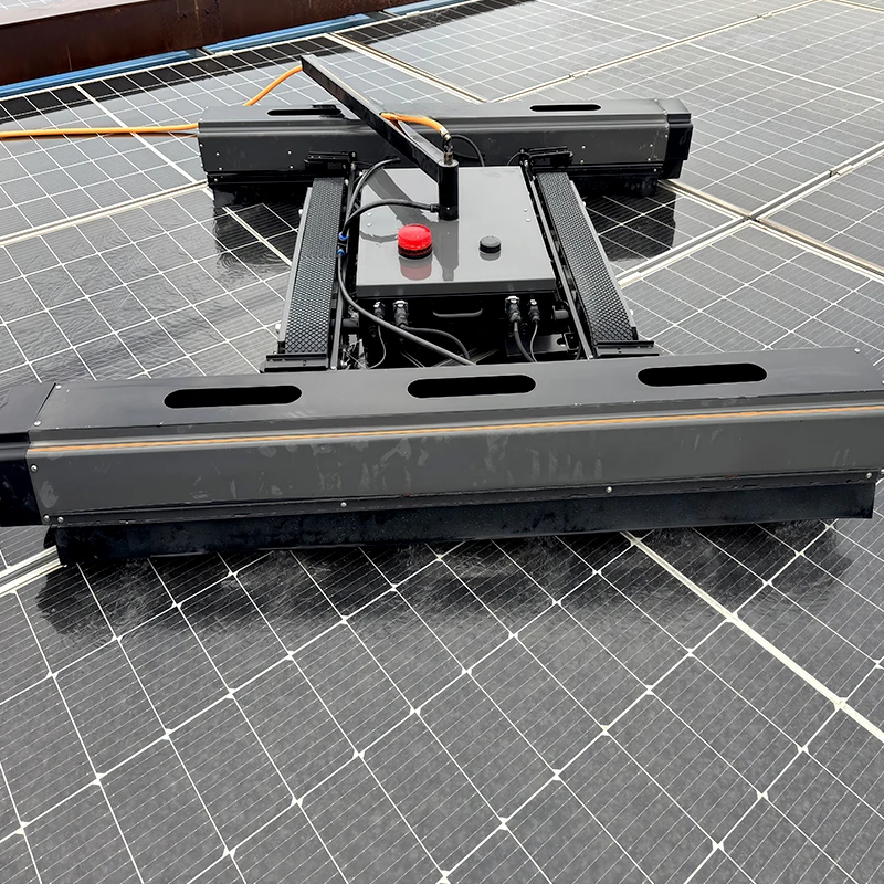 All Weather PV Panel Cleaner Robot Crawler Dust Vacuum Machine Desert Ground Array Waterless Solar Cleaning Appliance