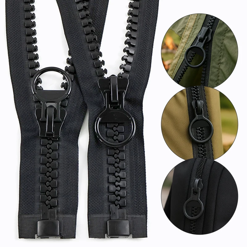 

2/3/5Pcs 20# 60cm Extra Large Resin Zipper Long Down Jacket Sewing Zippers Clothing Replacement Zip Repair Kit DIY Accessories