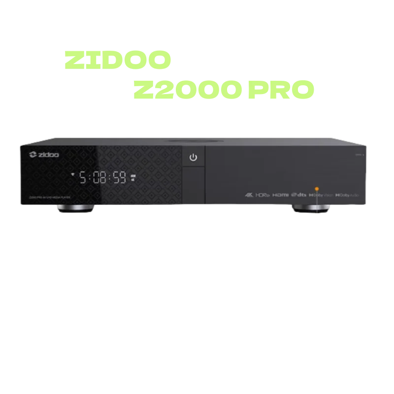 

ZIDOO Z2000 PRO 4K Media Player, RTD1619BPD Chipset, Android 11 OS, Support HDR10+ and All HDR Technoly, Hidden HDD Bay and Ante