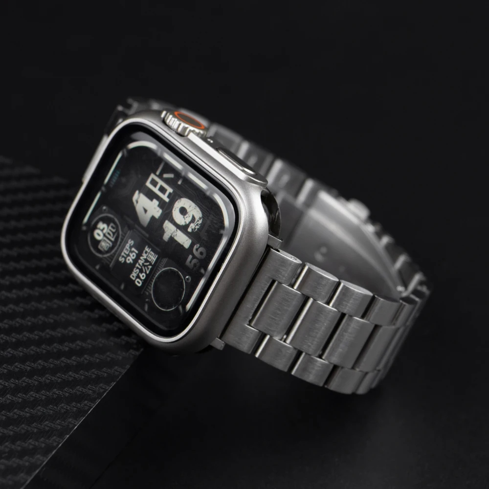 Armband + Gehäuse für Apple Watch Band 46 mm 42 mm 44 mm 45 mm 41 mm Vollständige Abdeckung Metall-Edelstahlband Iwatch Serie 11 10 9 8 7 6 SE 5 – Detail 3