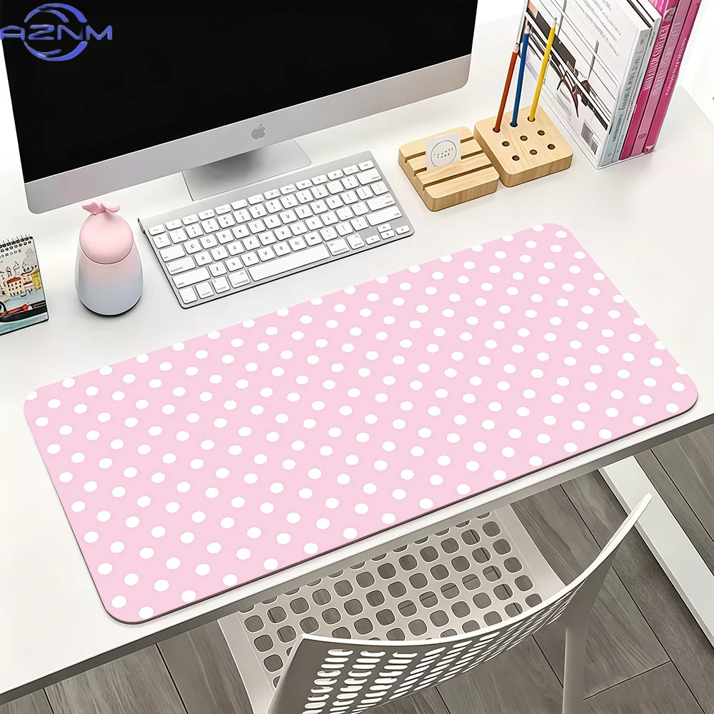 Korea Colorful Polka Dot Mouse Pad For Office Gaming And Keyboards Non-Slip Large Waterproof