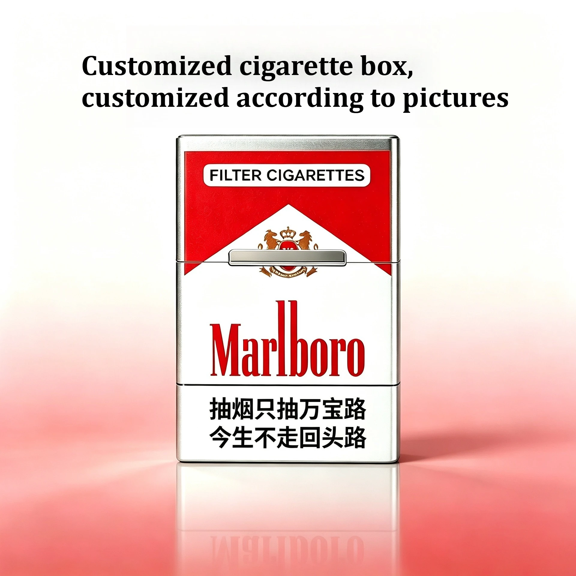 New Metal Cigarette Box with 20 Thick Cigarettes Storage Box, Men's Portable Moisture-proof Cigarette Box Customization