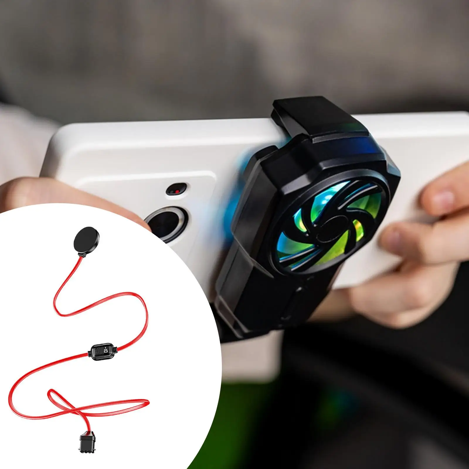 

Кулер для телефона для игр, тихие операции, питание от USB, 3 режима охлаждения, компактный, 30 Вт