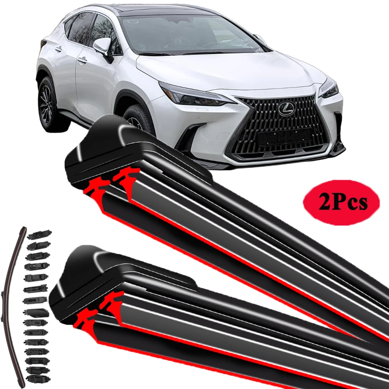 

For Lexus NX 200t 300 300H 350H 450h Hatchback AZ10 AZ15 AZ20 2014 2016 2017 2018 2021 2022 2023 Car Brushes Double Rubber Wiper