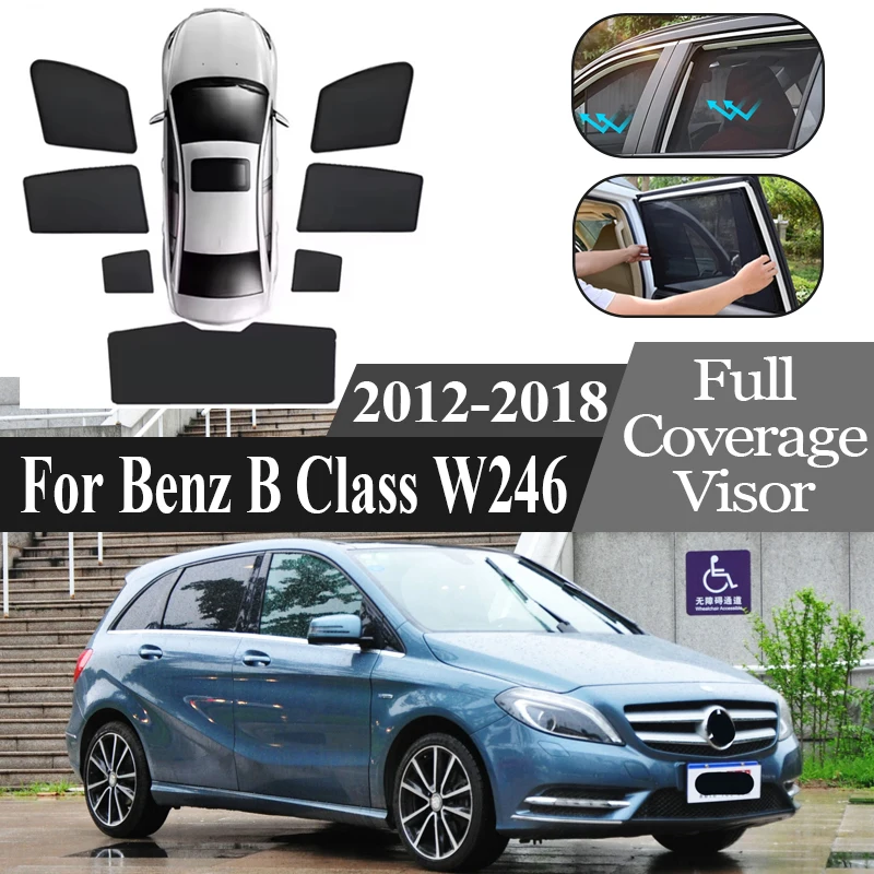 

Auto Parts For Mercedes Benz B Class W246 2012-2018 2014 2015 2016 2017 Privacy Protection Car Mesh Sunshades Coverage Sunshade