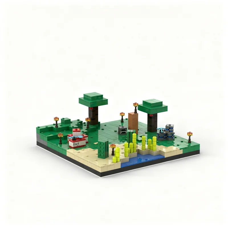 NEW 1202PCS MOC Game Series Green Bay Echo Model Custom Bricks DIY Creative Ideas Assembly Display Gift Collectible Collection