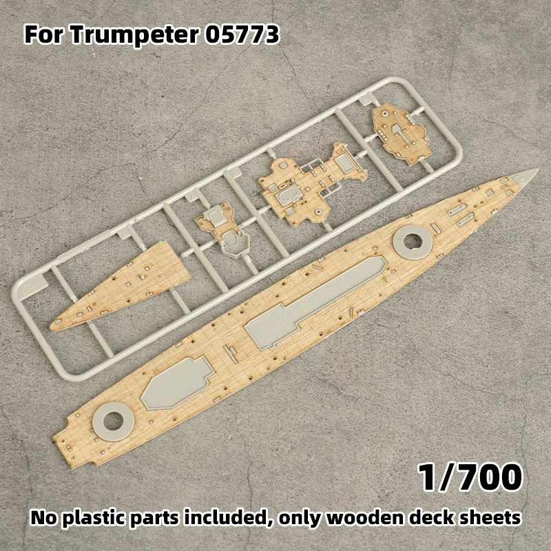 Modell-Upgrade-Teile: Lasergeschnittene Holzdeckplatte mit selbstklebender Ankerkette für TRUMPETER 05316 05773 Battleship 1/700 1/350 – Detail 4