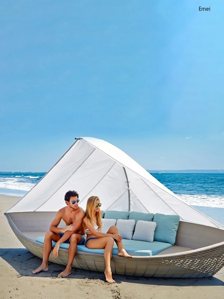 

Beach Boat Rattan Sofa Bed Sillas De Playa