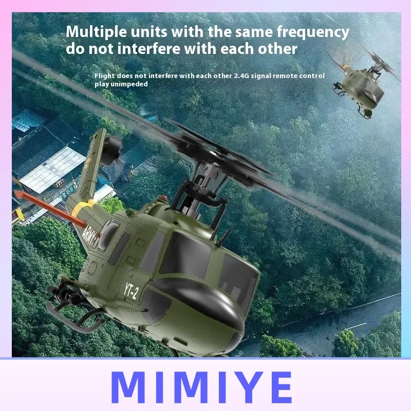 

UH-1 Huey F07 Умный вертолет с оптическим позиционированием потока и дистанционным управлением, одна кнопка, перевернутый полет, реалистичная радиоуправляемая игрушка