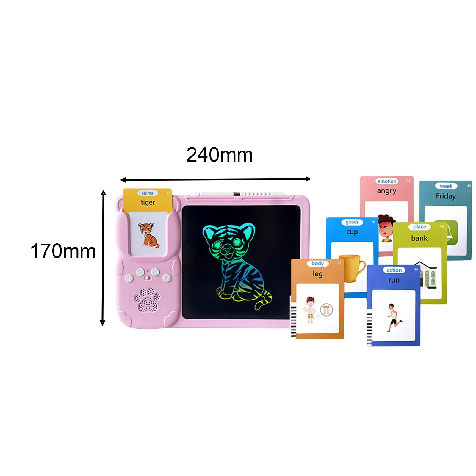 2 in 1 Talking Flash Cards Writing Tablet Montessori Toys Learning Toys for Age