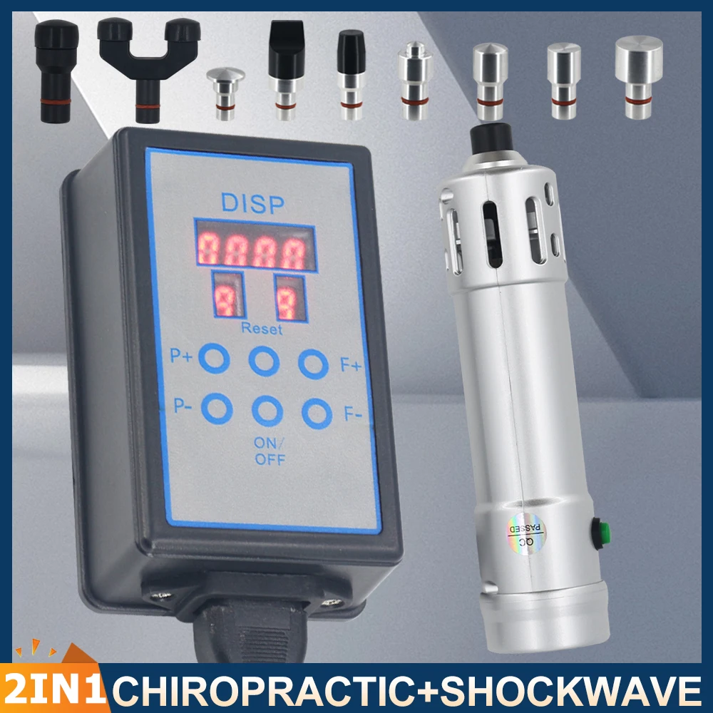 2 IN 1 Shockwave Therapy Machine Massage For ED Treatment Portable Chiropractic Gun Shoulder Pain Removal Relaxation Massager