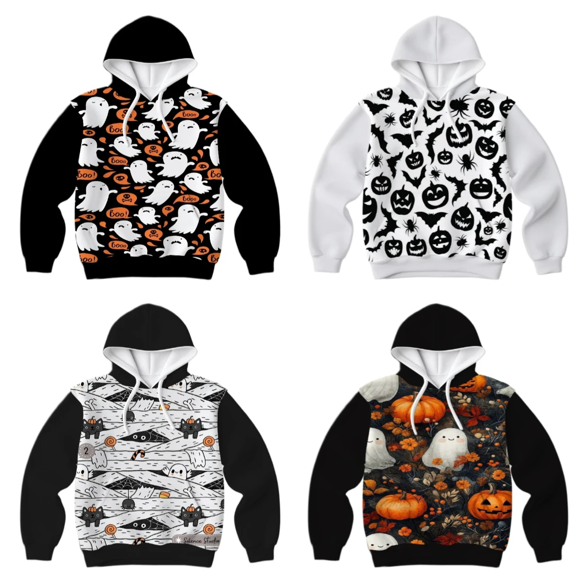 

Latest Autumn/Winter Halloween Horror Elements 3D Printed Hoodie Large Adult Same Size Women Same Size Original Design Top