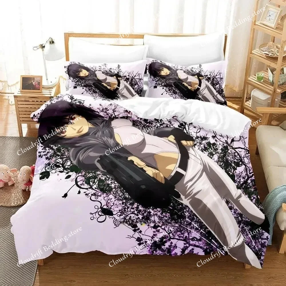 Ghost In The Shell Bedding Set Single Twin Full Queen King Size Bed Set Adult Kid Bedroom Duvetcover Sets 3D Anime Bed Sheet Set