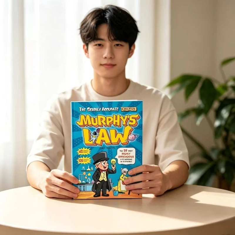 Murphy's Law The Scarily Accurate Caricature Book, Funny Cartoon Life Wisdom Comic Book, Interesting Humor Reading Book ForAdul
