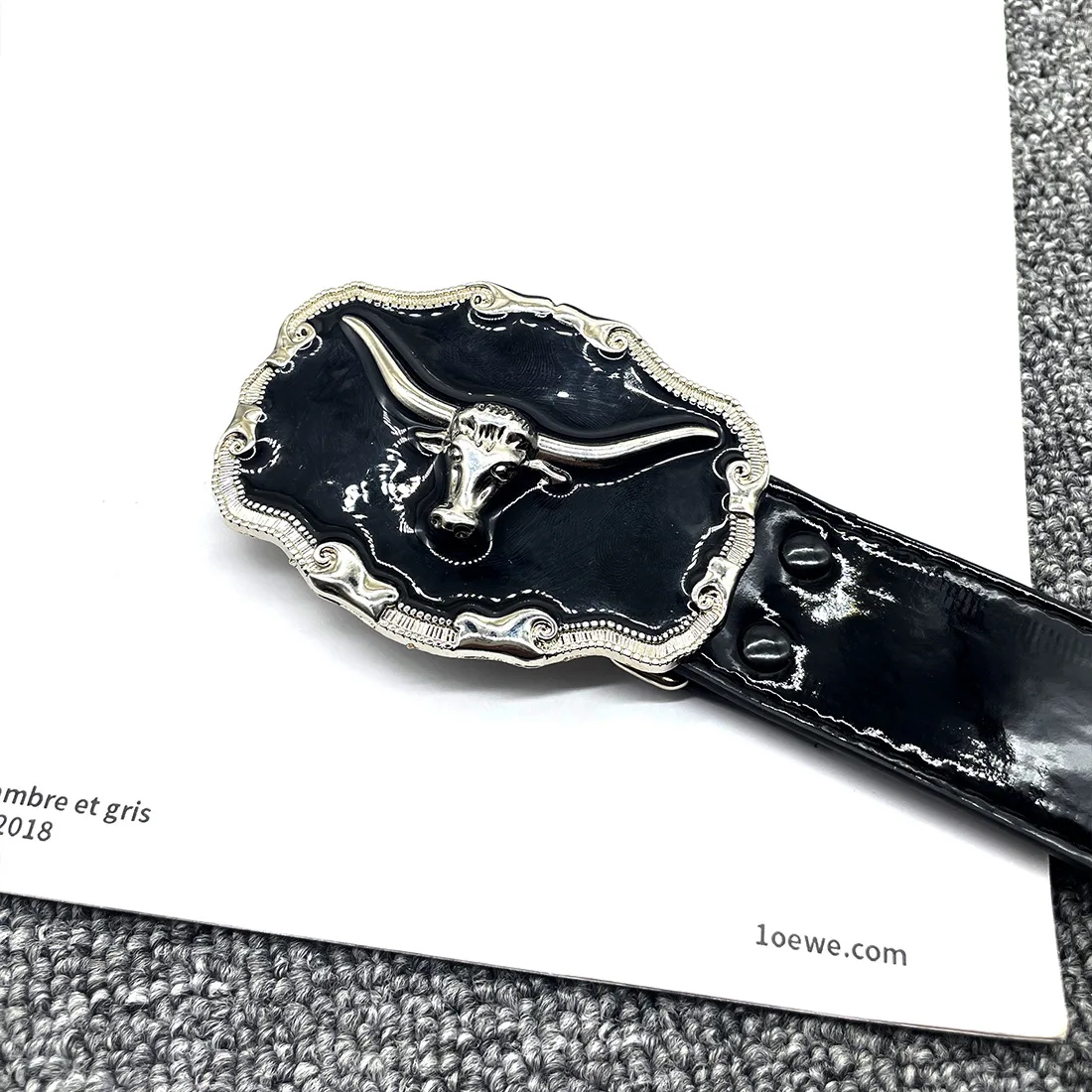 Riem Plus-size vintage riem met reliëf, poreus verstelbaar