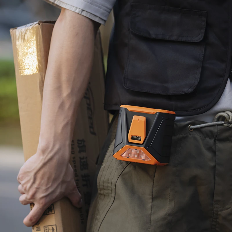 

Waist Clip Fan Portable Mini Hanging Neck Fan USB Rechargeable Fan Small Outdoor Camping Waist Fan with Power Bank LED Light New