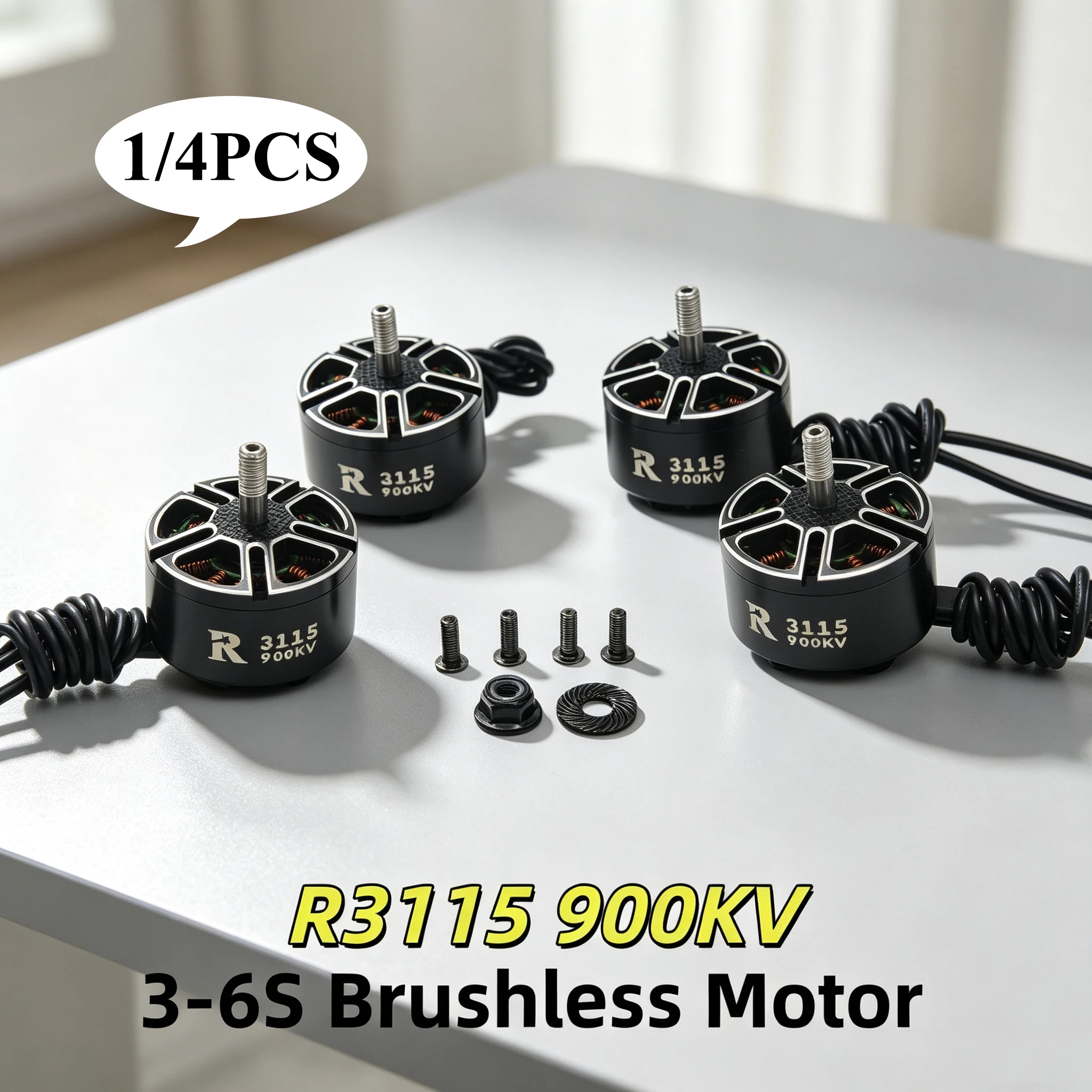 RC Brushless Motor R3115 900KV 3-6S rc parts for FPV Freestyle Mark4 APEX MANTA10