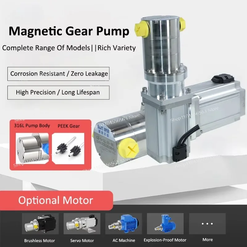 **High-Viscosity Magnetic Gear Pump for Fluid Transfer with 24V DC Motor**